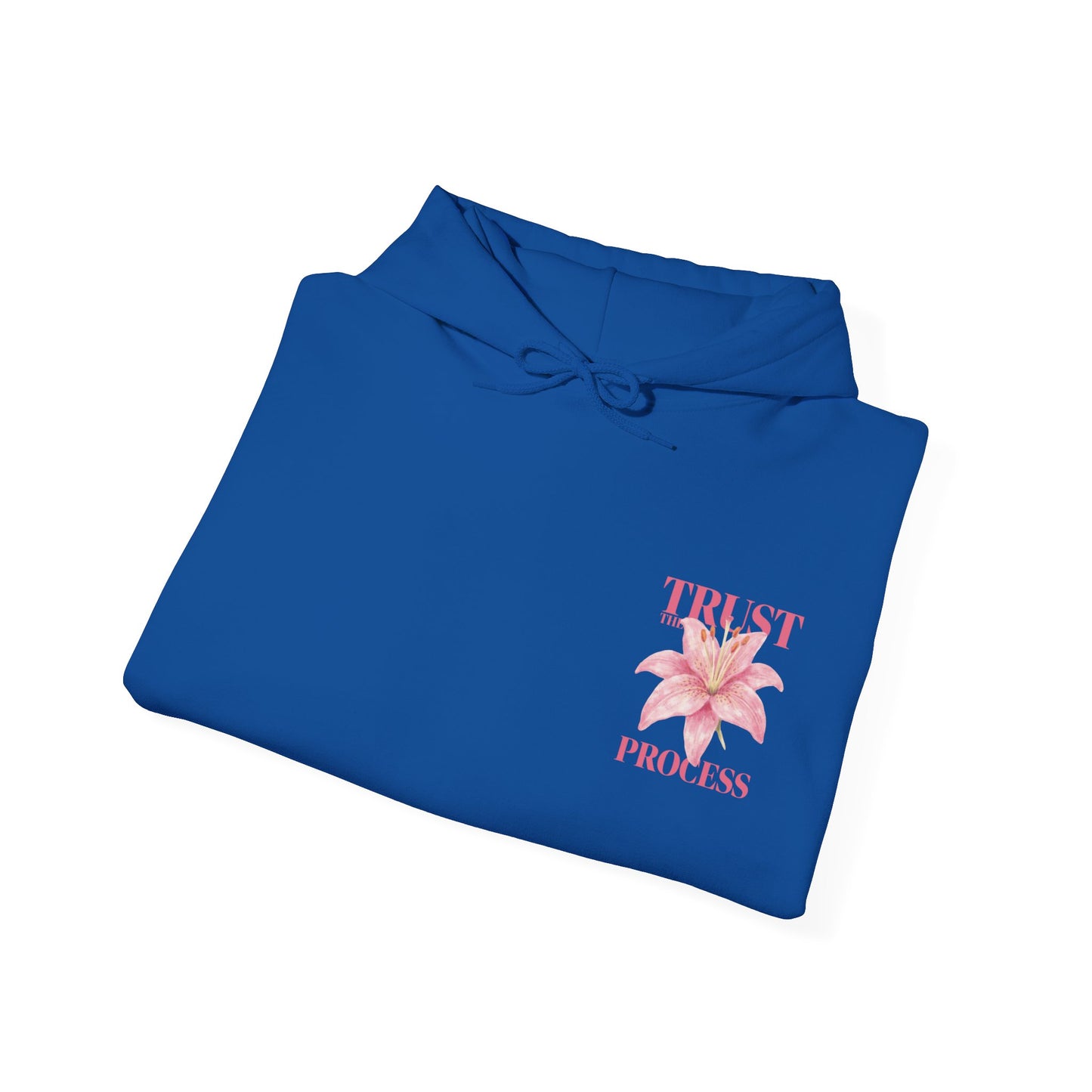 Trust The Process Floral Hoodie — Pink Lily Graphic Sweatshirt
