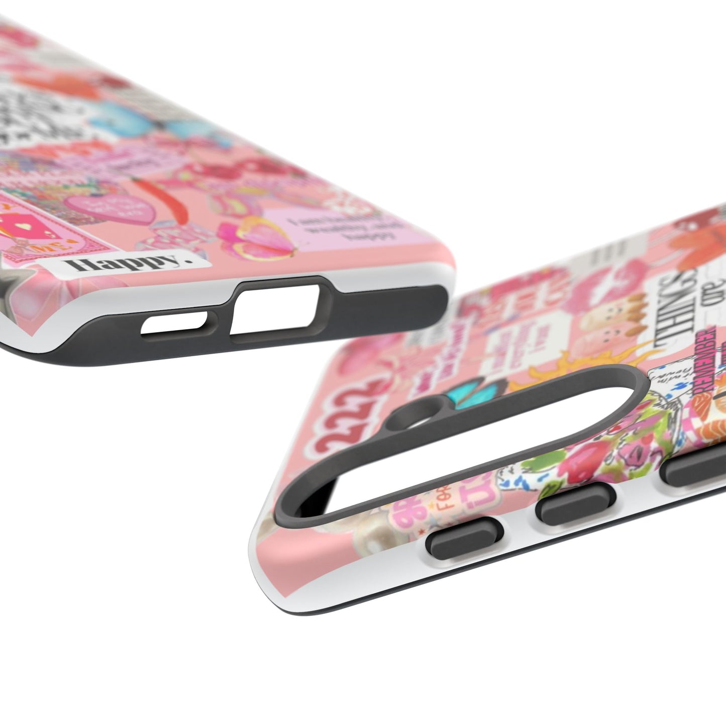 Phone Case — Pink Positive Collage “Things Are Always Working Out For Me”