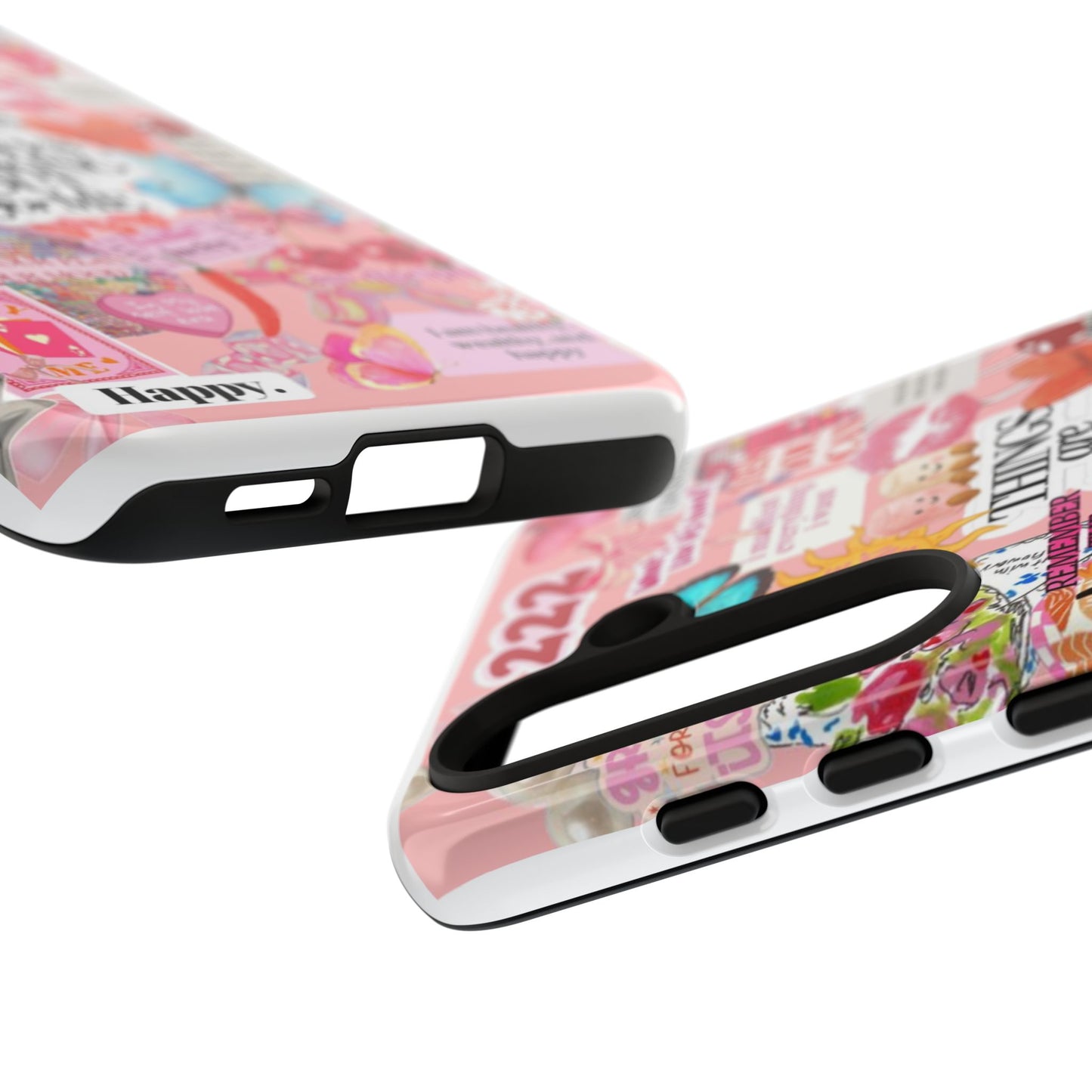 Phone Case — Pink Positive Collage “Things Are Always Working Out For Me”