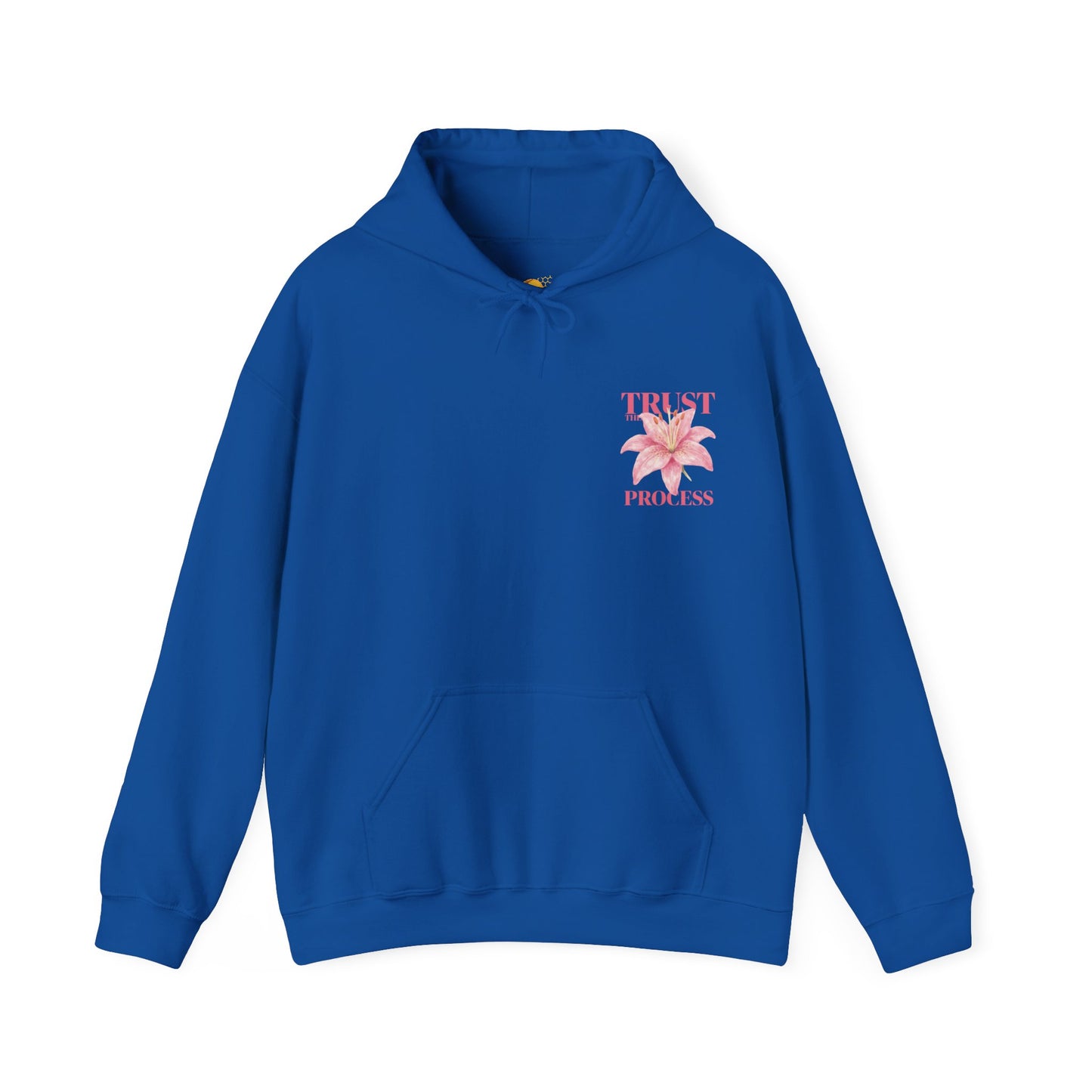 Trust The Process Floral Hoodie — Pink Lily Graphic Sweatshirt