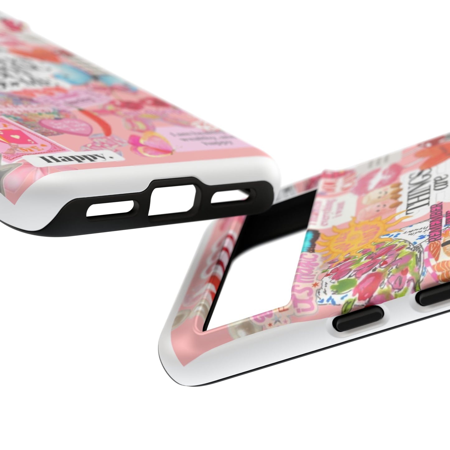 Phone Case — Pink Positive Collage “Things Are Always Working Out For Me”